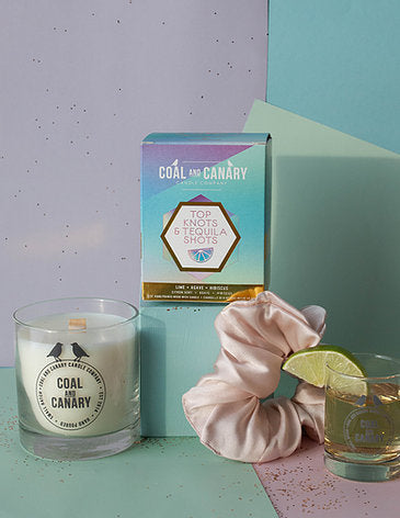 Top Knots & Tequila Shots Coal and Canary Candles