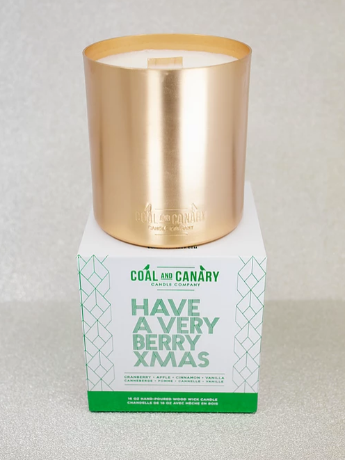 Have Yourself A Very Berry Xmas Coal and Canary Candles