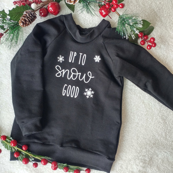 Child's Crewneck Bamboo Fleece Up to Snow Good in Two Colours