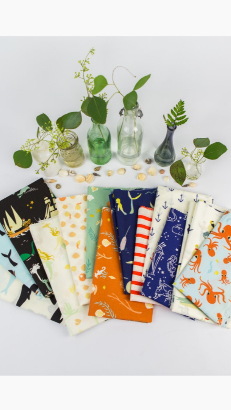 Fat Quarter Bundle “Salt Water” (13 quarters)