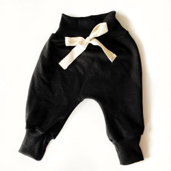 Kids & Baby Harem Pants Bamboo Fleece Black and Melon