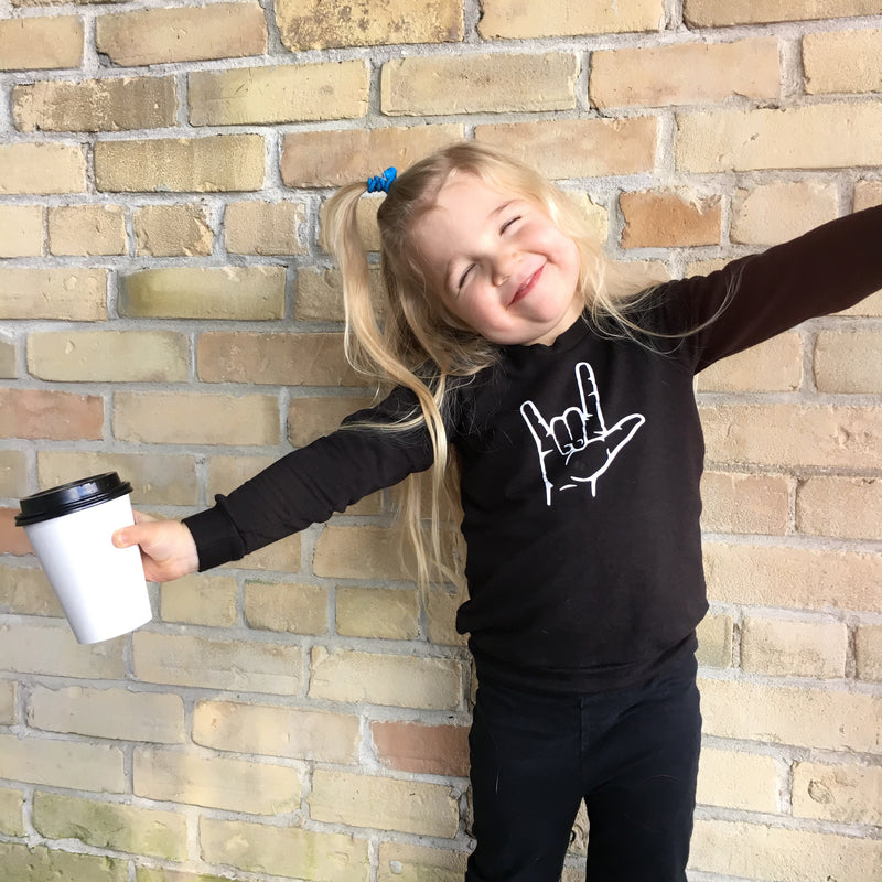 Crew Neck I Love You Long Sleeve T