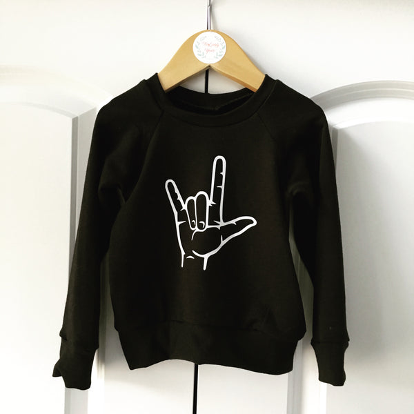 Crew Neck I Love You Long Sleeve T