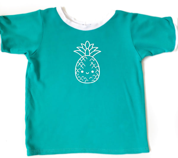 Kids Bamboo Basic T in Aqua