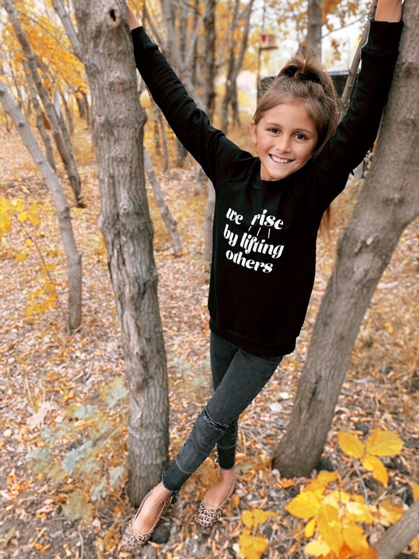 Child Crewneck Bamboo Fleece Top We Rise in Two Colours