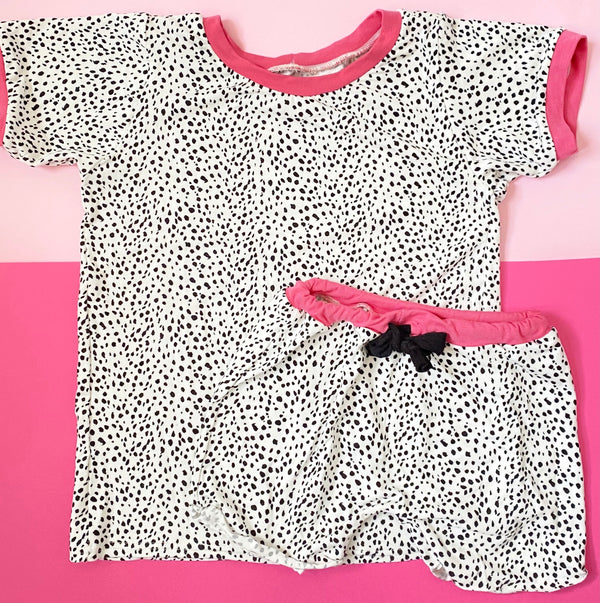 Kids Bamboo Basic T in Dalmatian