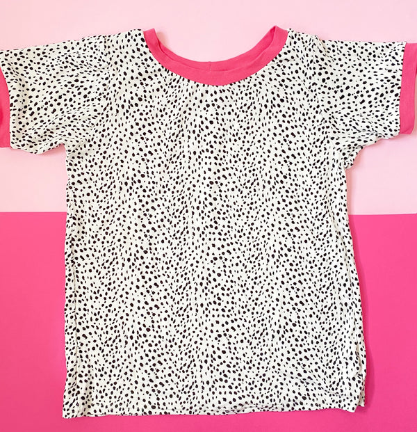 Kids Bamboo Basic T in Dalmatian