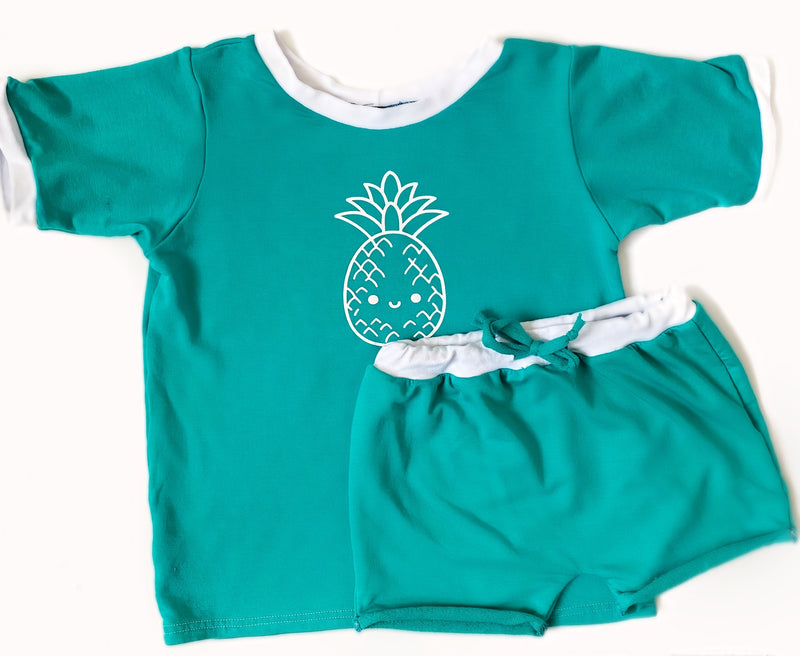 Kids Bamboo Basic T in Aqua