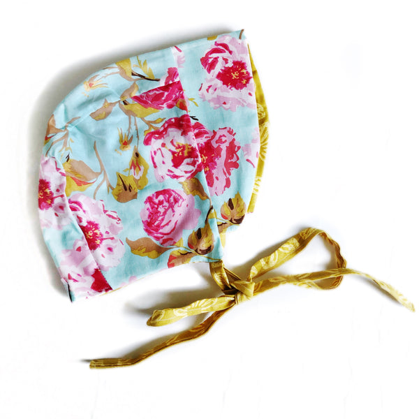 Bonnet Mint Floral (Reversible)