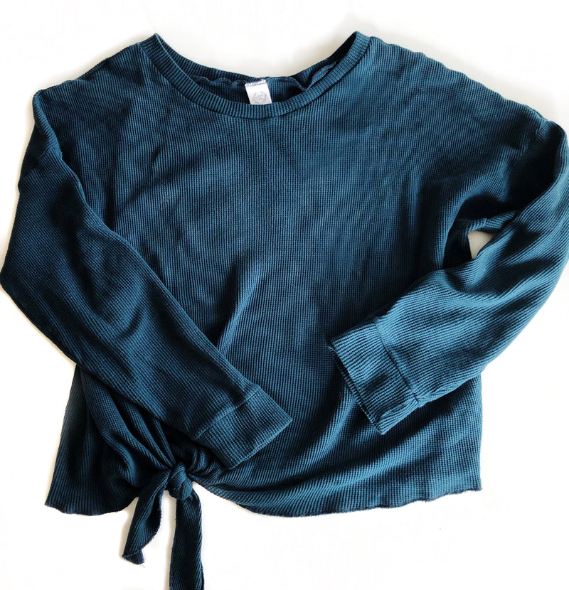 Adult Tobi Tie Up Top in Merlot and Ultramarine